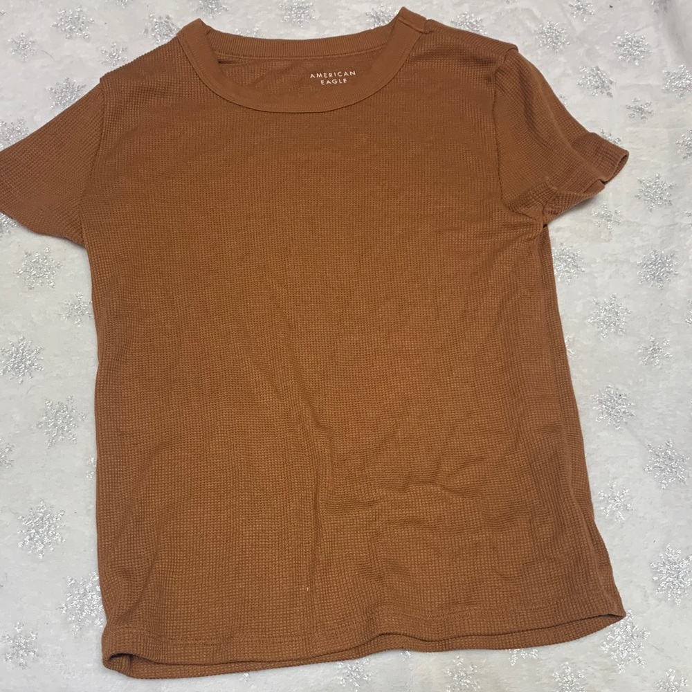 American Eagle Outfitters Brown Short Sleeve Tee